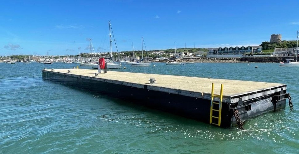 Visitor pontoon in Plymouth Sound